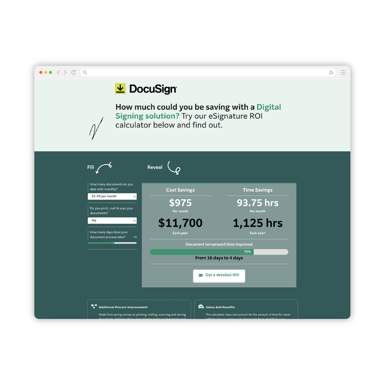 DocuSign eSignature ROI Calculator